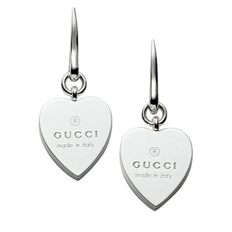 gucci silver heart earrings|Women's Gucci Jewelry .